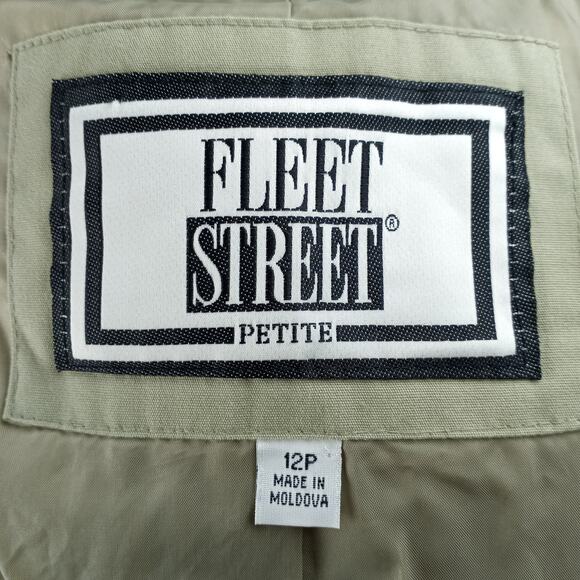 FLEET STREET Hooded Trench Coat with Belt. 12P - Picture 10 of 10